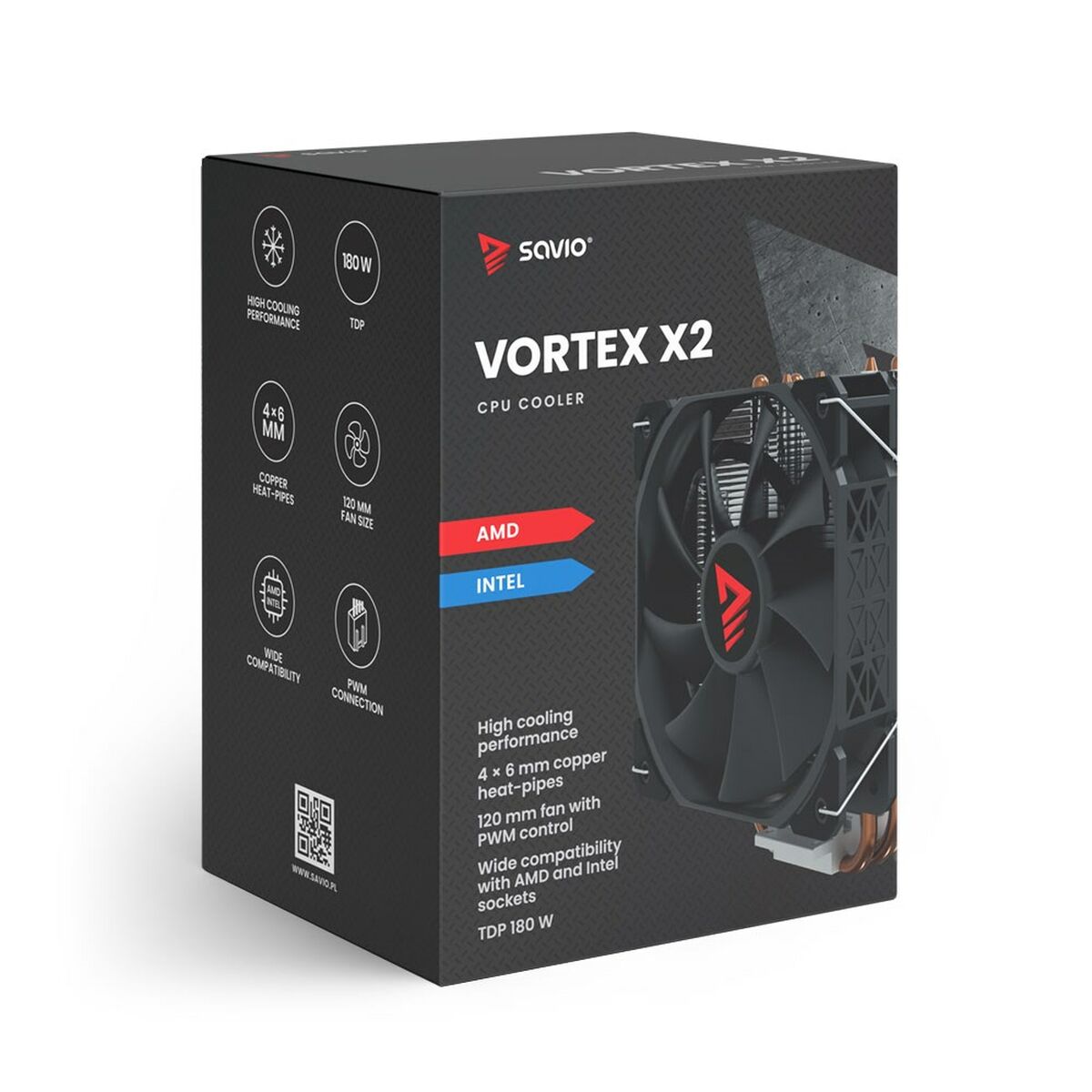 Afbeeldingen van CPU Fan Savio VORTEX X2