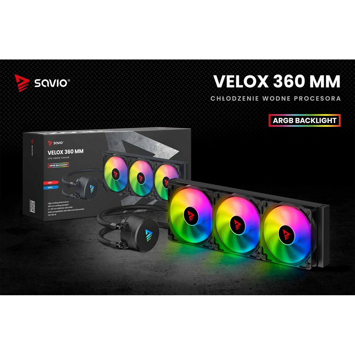 Afbeeldingen van Liquid Refrigeration Kit Savio VELOX 360 MM