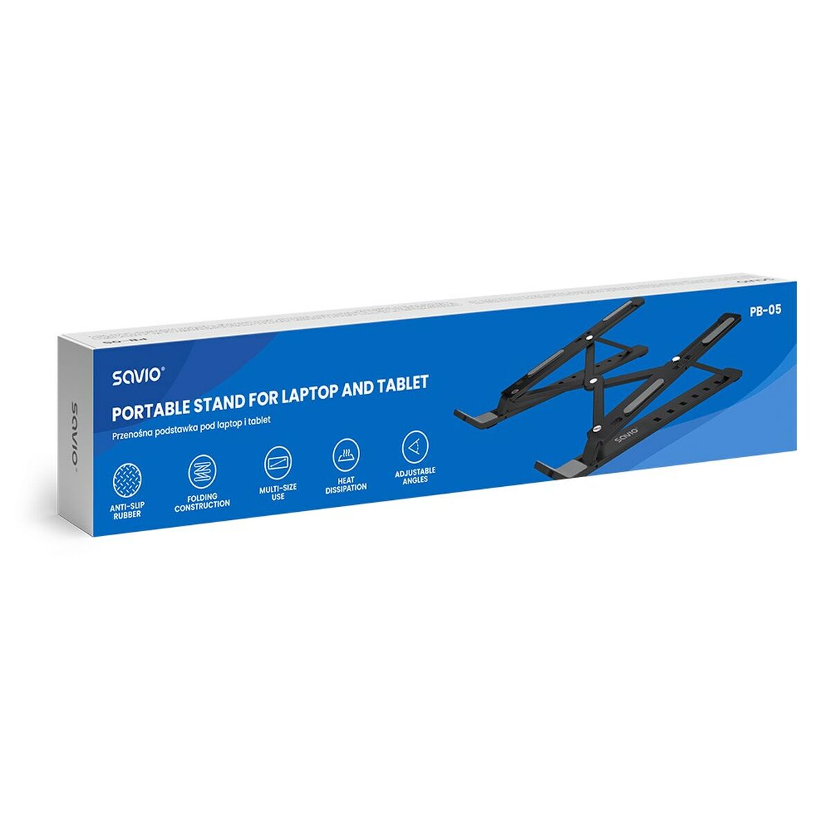 Afbeeldingen van Notebook Stand Savio SAVPB-05 Aluminium
