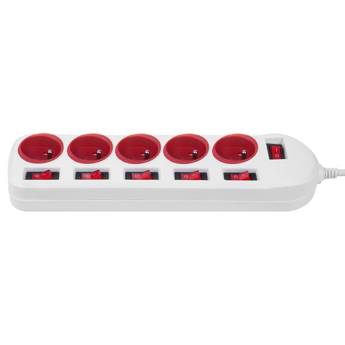 Afbeeldingen van Power Socket - 5 sockets with Switch MacLean MCE204 R/W (1,5 m)
