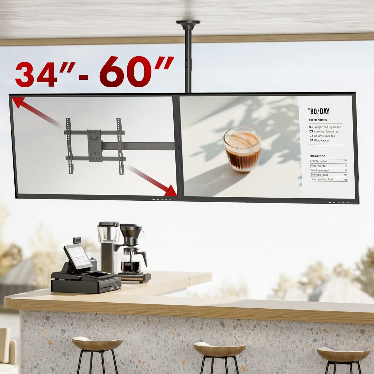 Afbeeldingen van Screen Table Support MacLean MC-111 B 60" 34"