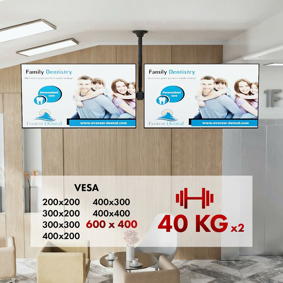 Afbeeldingen van Screen Table Support MacLean MC-111 B 60" 34"