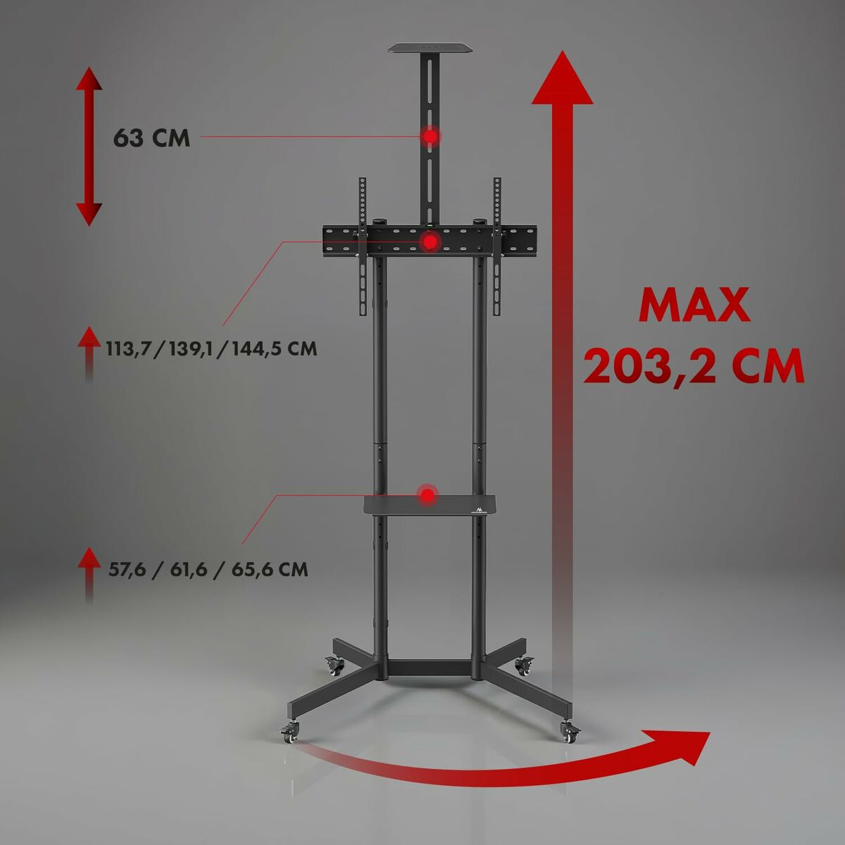 Afbeeldingen van Screen Table Support MacLean MC-113 B 70"