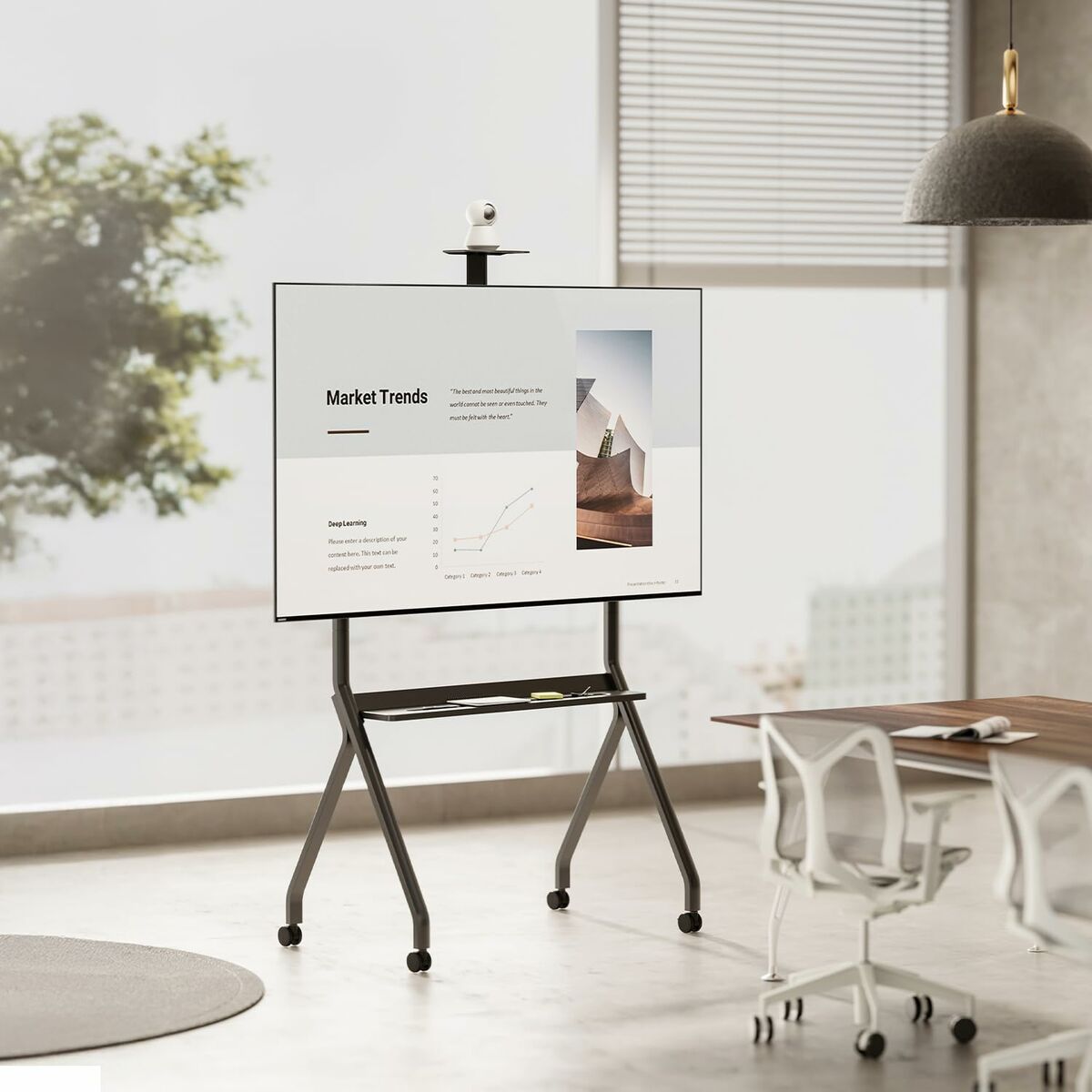 Afbeeldingen van Screen Table Support MacLean MC-114 B 100" 55"