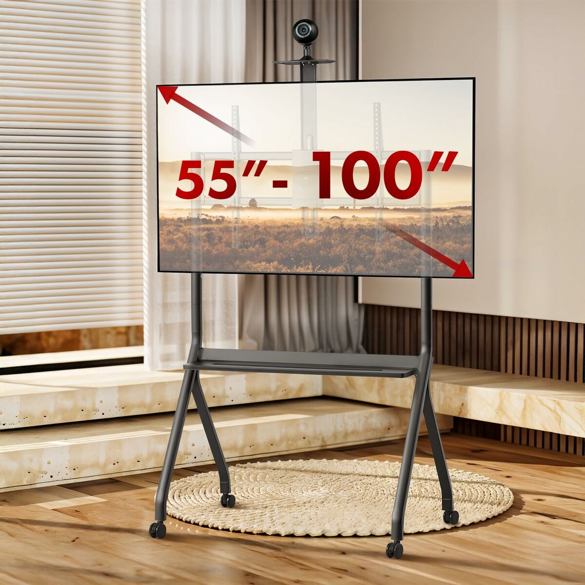 Afbeeldingen van Screen Table Support MacLean MC-114 B 100" 55"