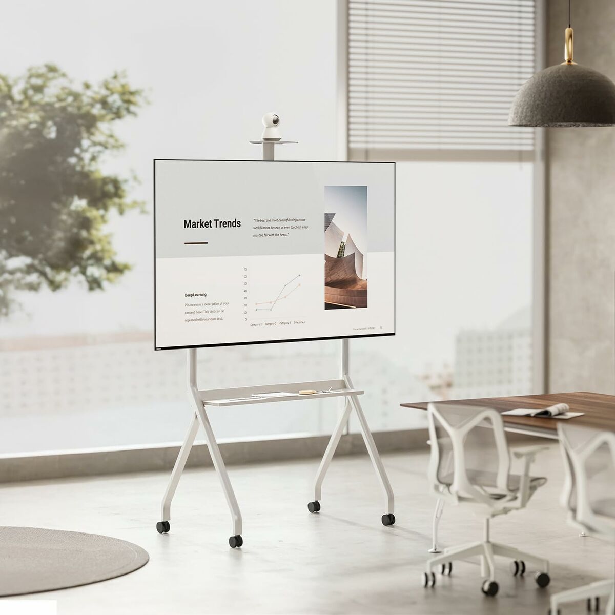 Afbeeldingen van Screen Table Support MacLean MC-114 W 100" 55"
