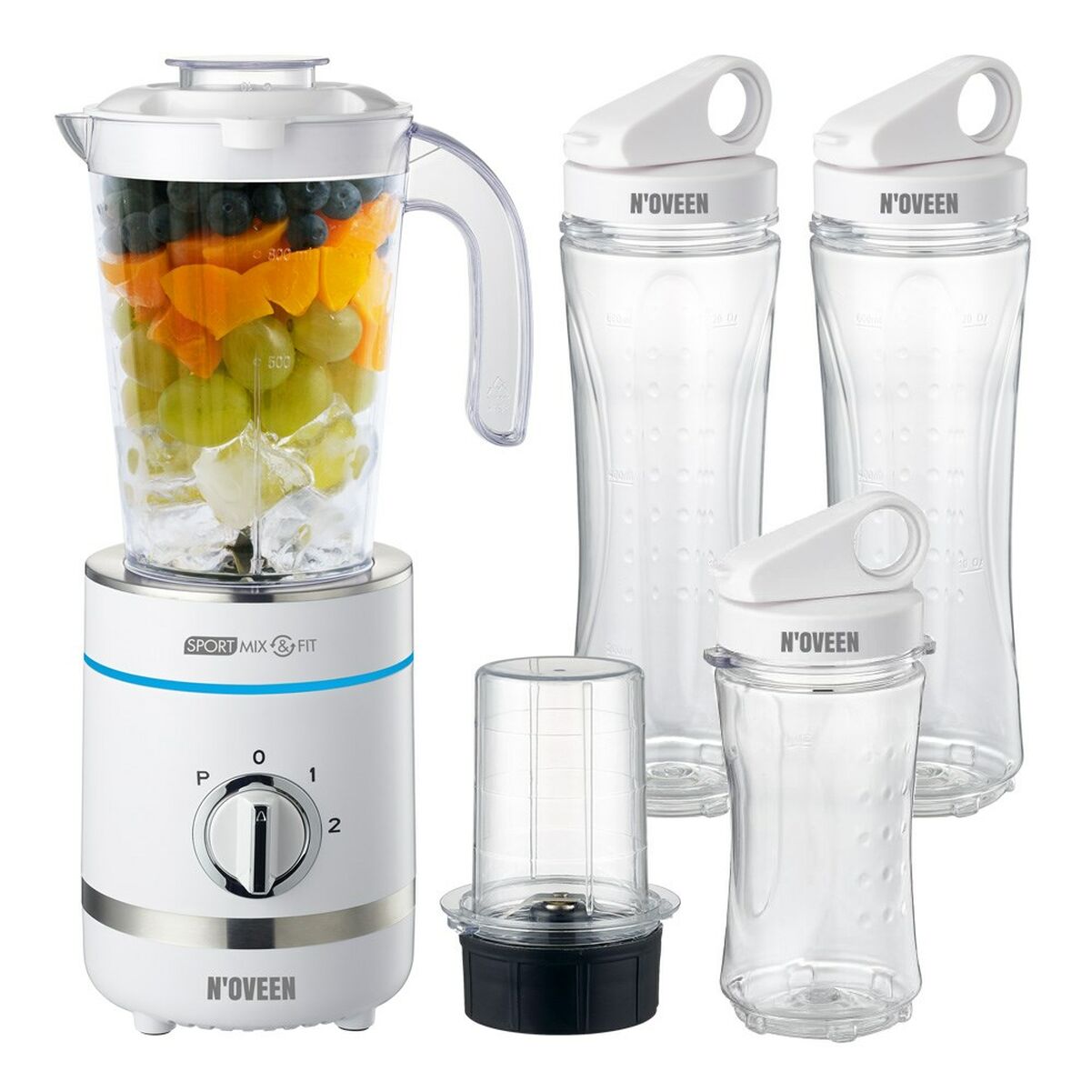 Μπλέντερ Κύπελλο N'oveen SB2100 Λευκό 500 W 800 ml
