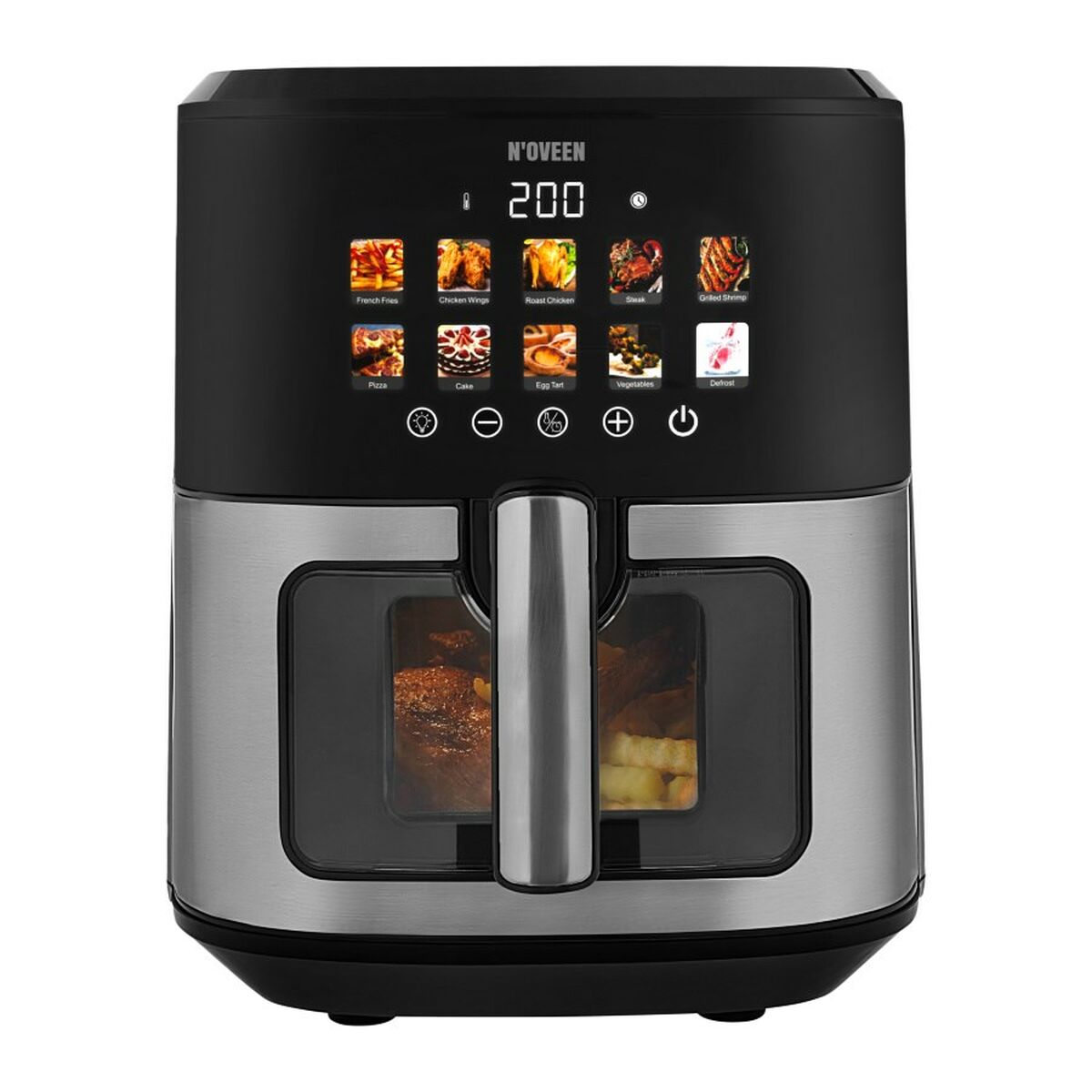 Image secondaire de Friteuse à Air N'oveen AF770 Noir Argenté 1700 W 6,5 L