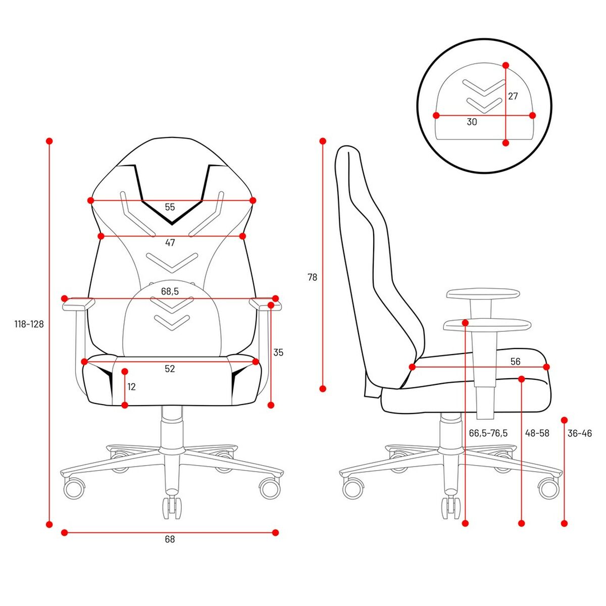 Afbeeldingen van Gaming Chair Diablo Chairs 1191