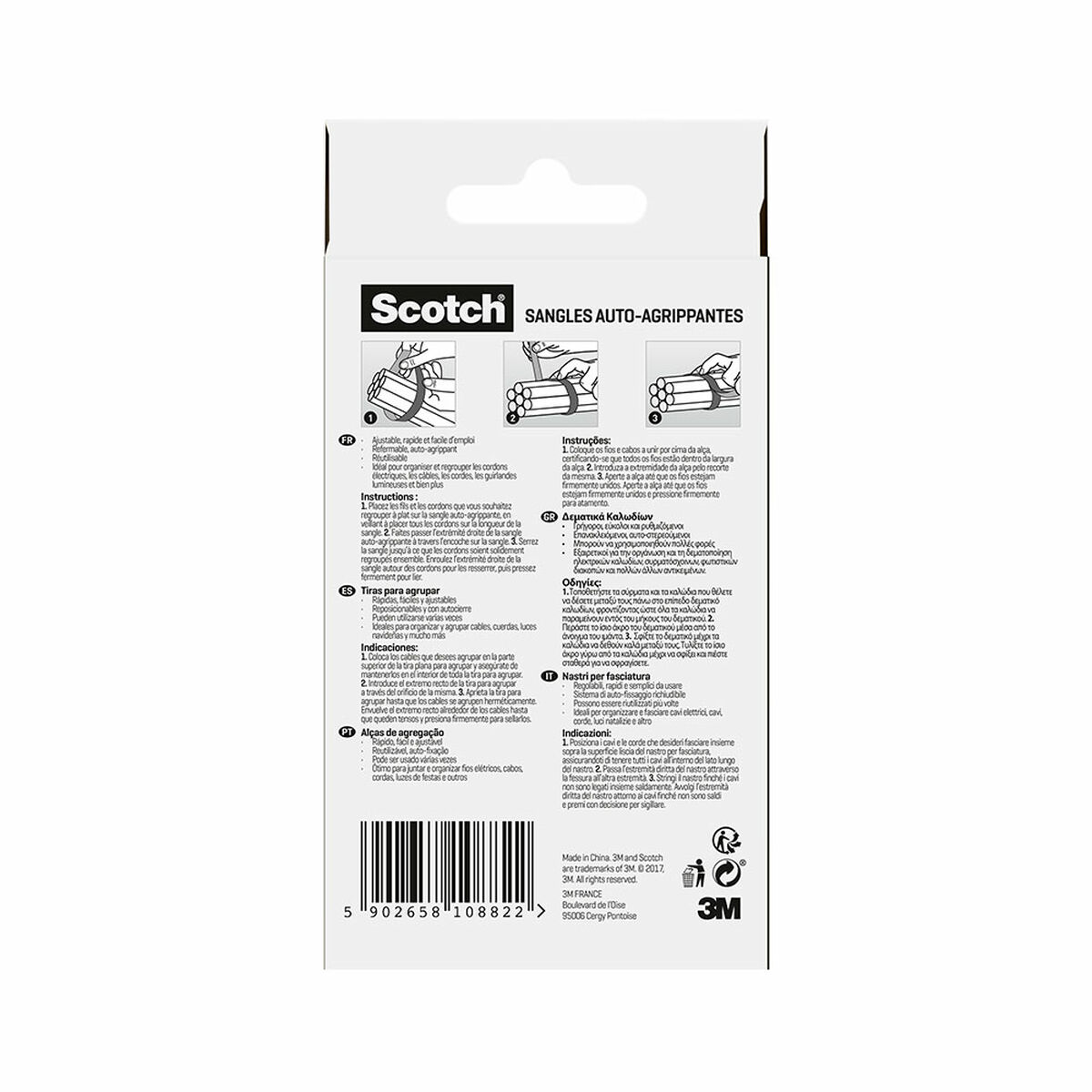 Afbeeldingen van Cable holder Scotch Black 19 MM X 3,65 M