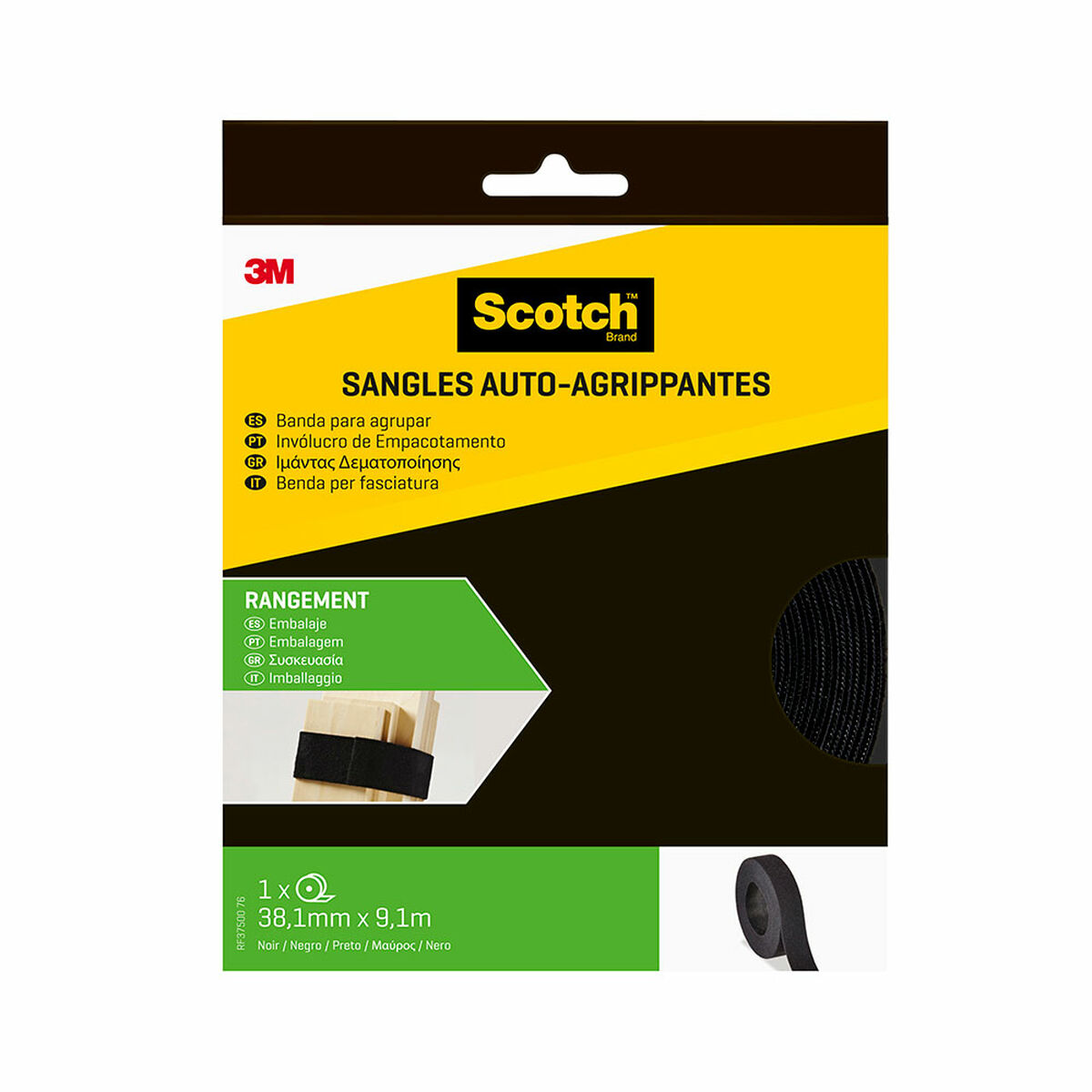 Afbeeldingen van Cable holder Scotch Black 38,1 MM X 9,1 M