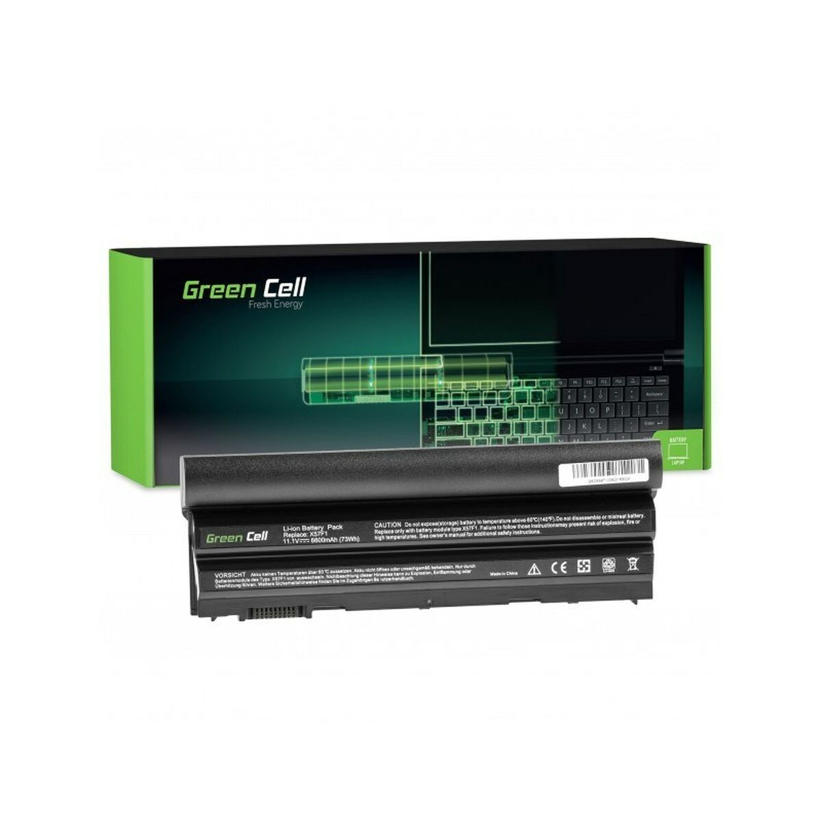 Batterie pour Ordinateur Portable Green Cell DE56T Noir 6600 MAH