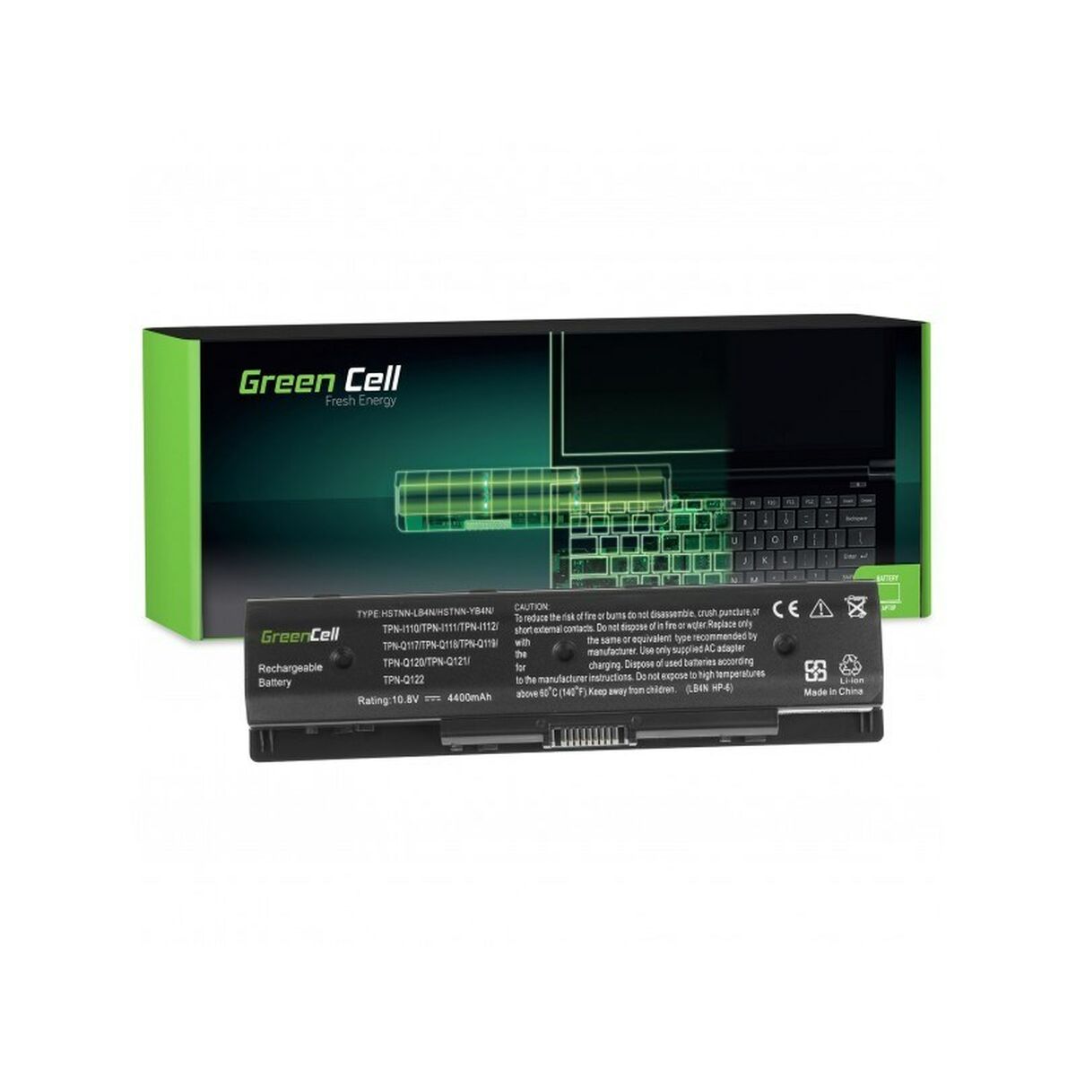 Laptop batteri Green Cell HP78 Sort 4400 mAh