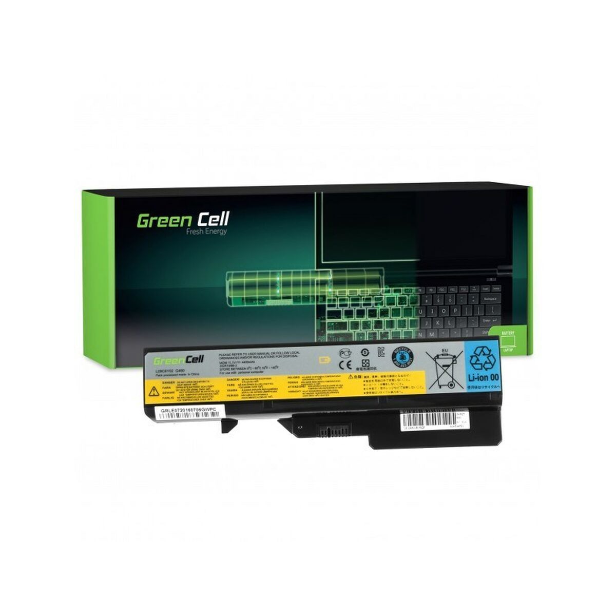 Batterie pour Ordinateur Portable Green Cell LE07 Noir 4400 mAh