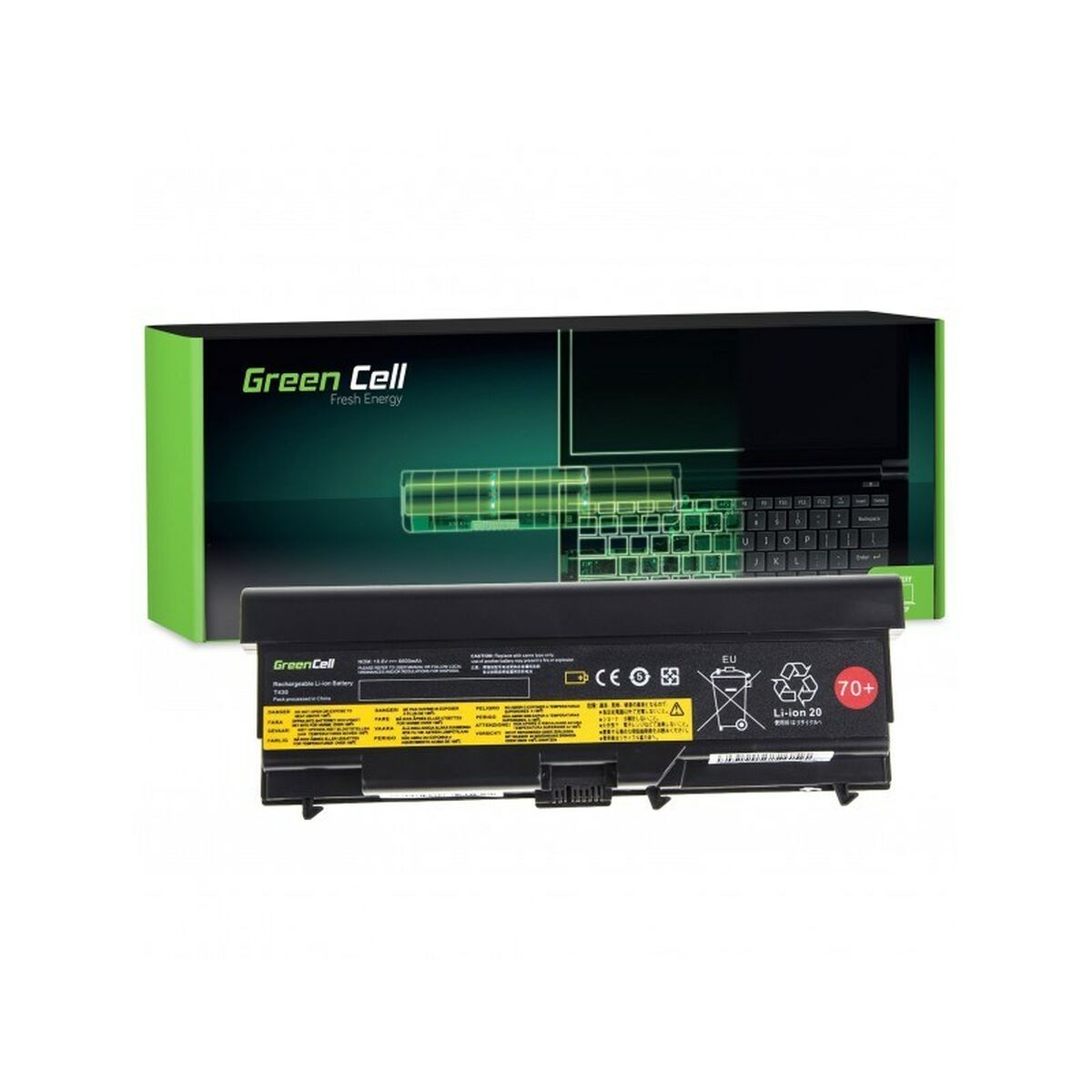 Batterie pour Ordinateur Portable Green Cell LE49 Noir 4400 mAh 6600 MAH