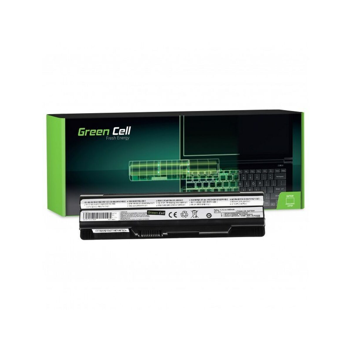Batterie pour Ordinateur Portable Green Cell MS05 Noir 4400 mAh