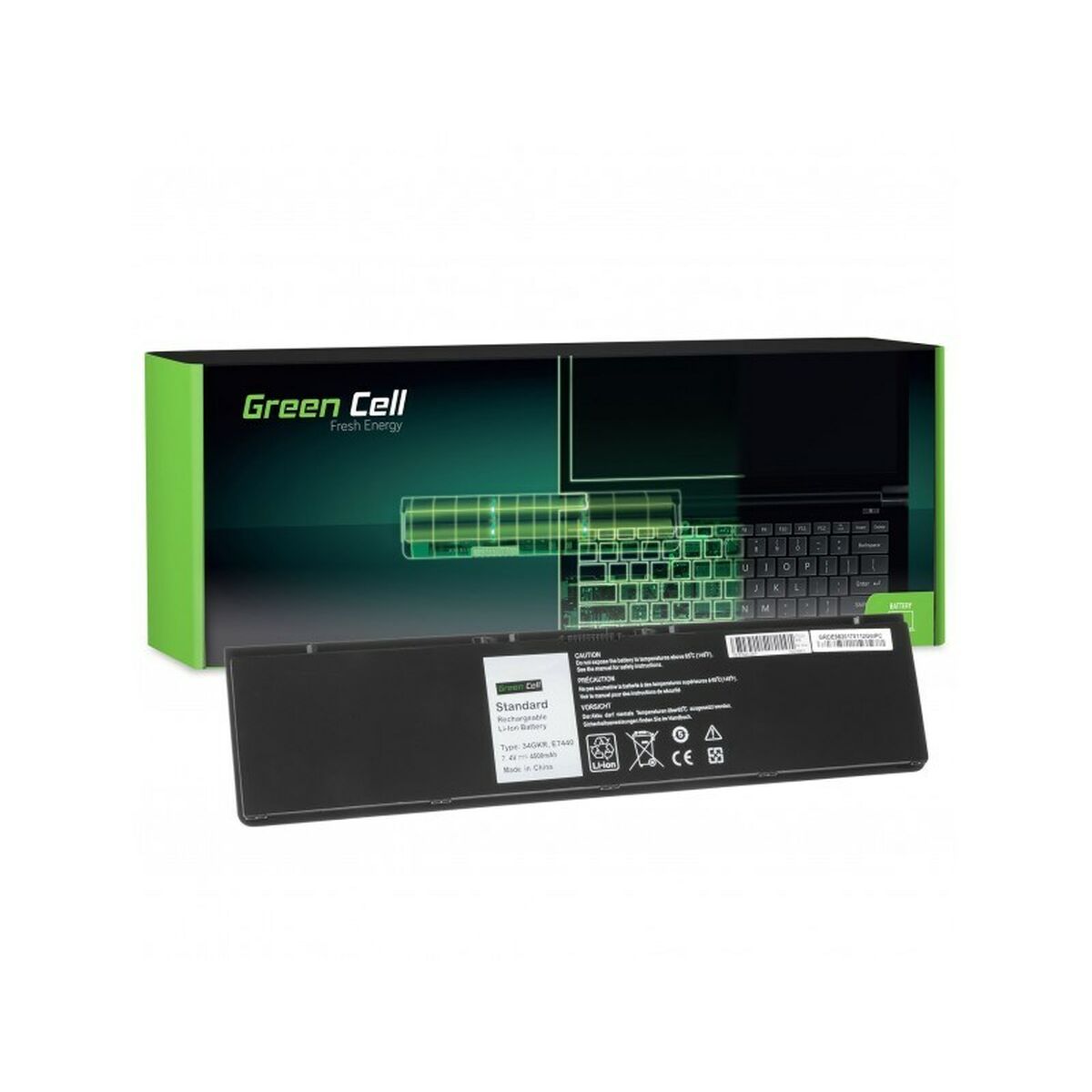 Batterie pour Ordinateur Portable Green Cell DE93 Noir 4500 mAh