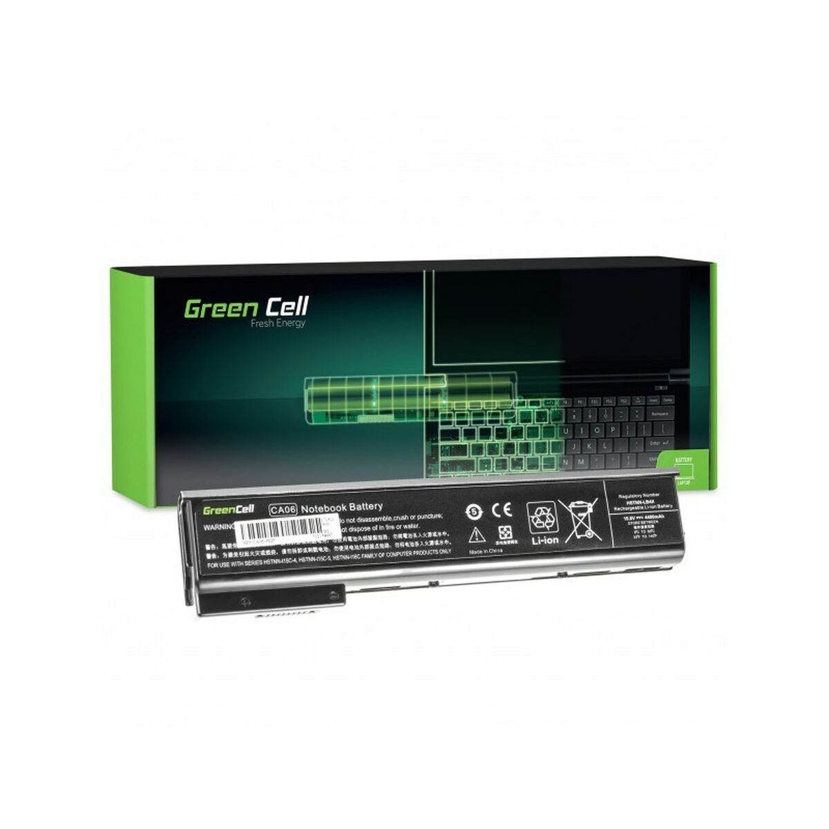 Laptop batteri Green Cell HP100 Sort 4400 mAh