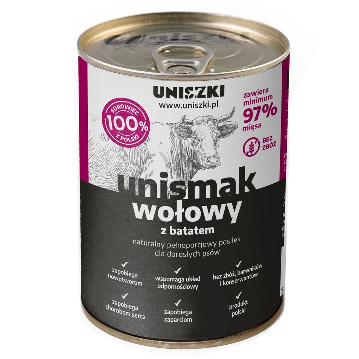 Υγρό φαγητό Uniszki Unismak Carne de res con batata Βοδινό κρέας 410 g