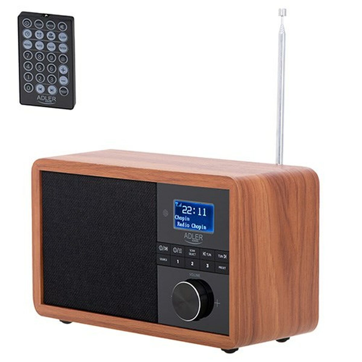 Afbeeldingen van Radio Adler AD 1184 Black Wood