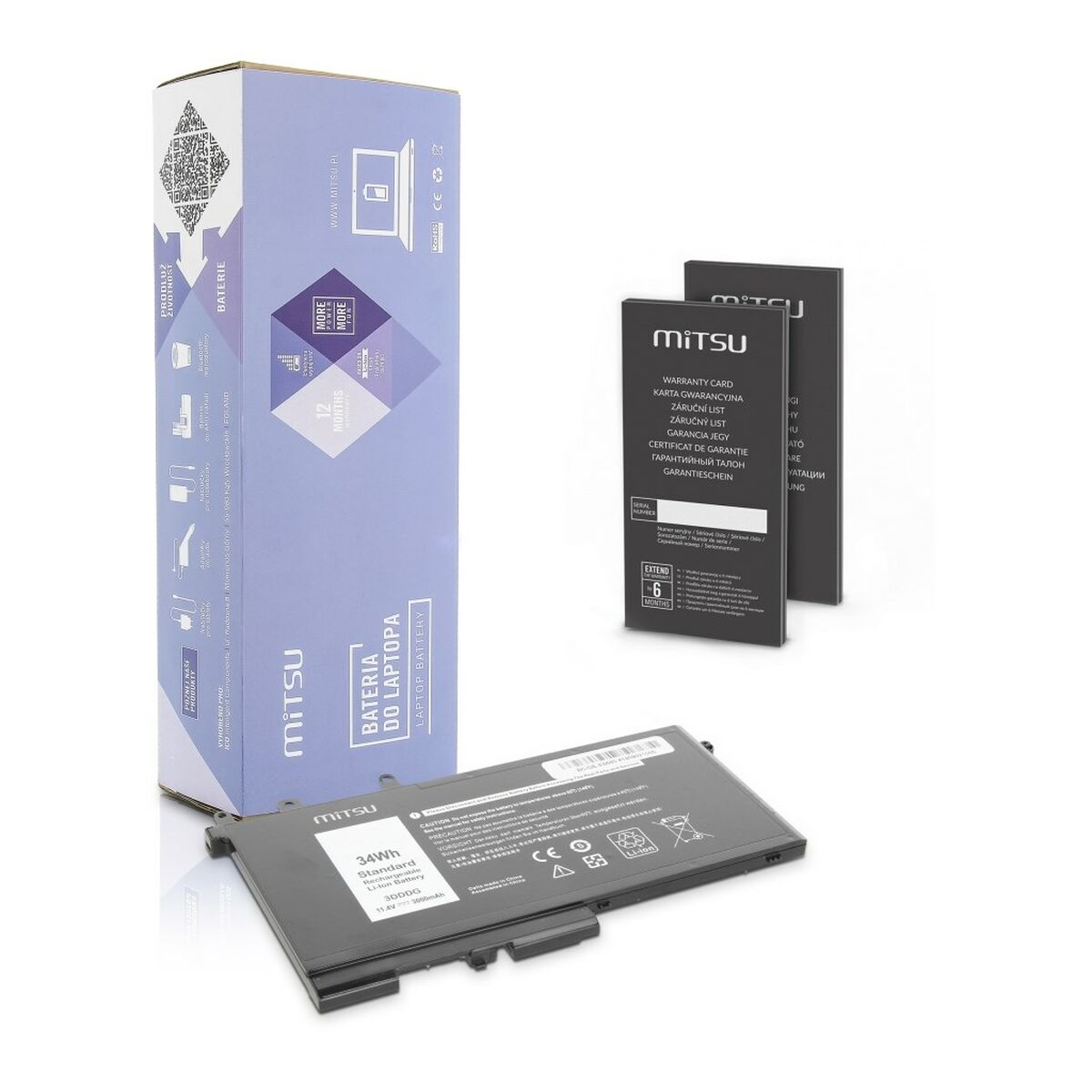 Batterie pour Ordinateur Portable Mitsu 5BM308 Noir 3000 mAh