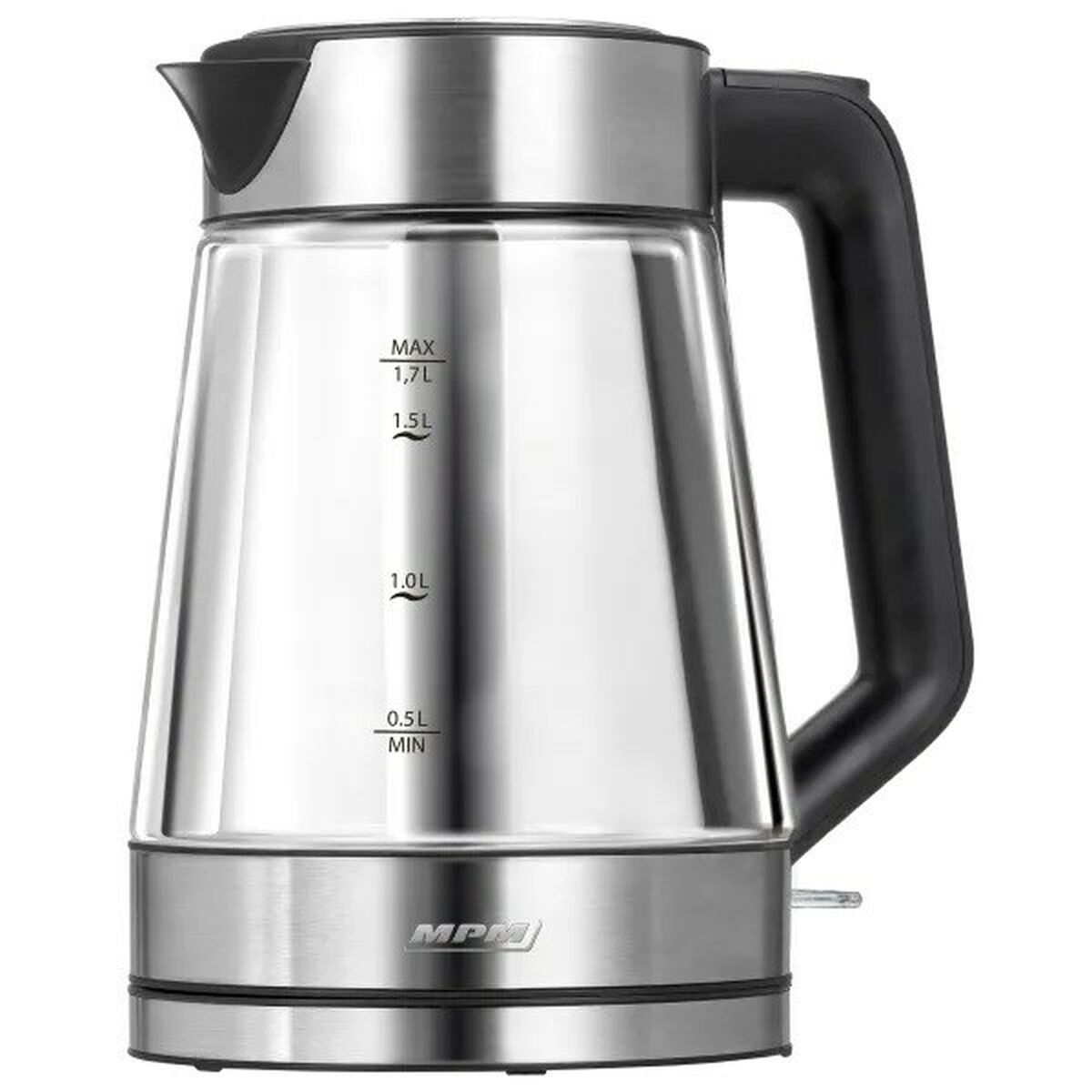 Bouilloire Mpm MCZ-122 Noir Gris verre Acier inoxydable 2200 W 1,7 L
