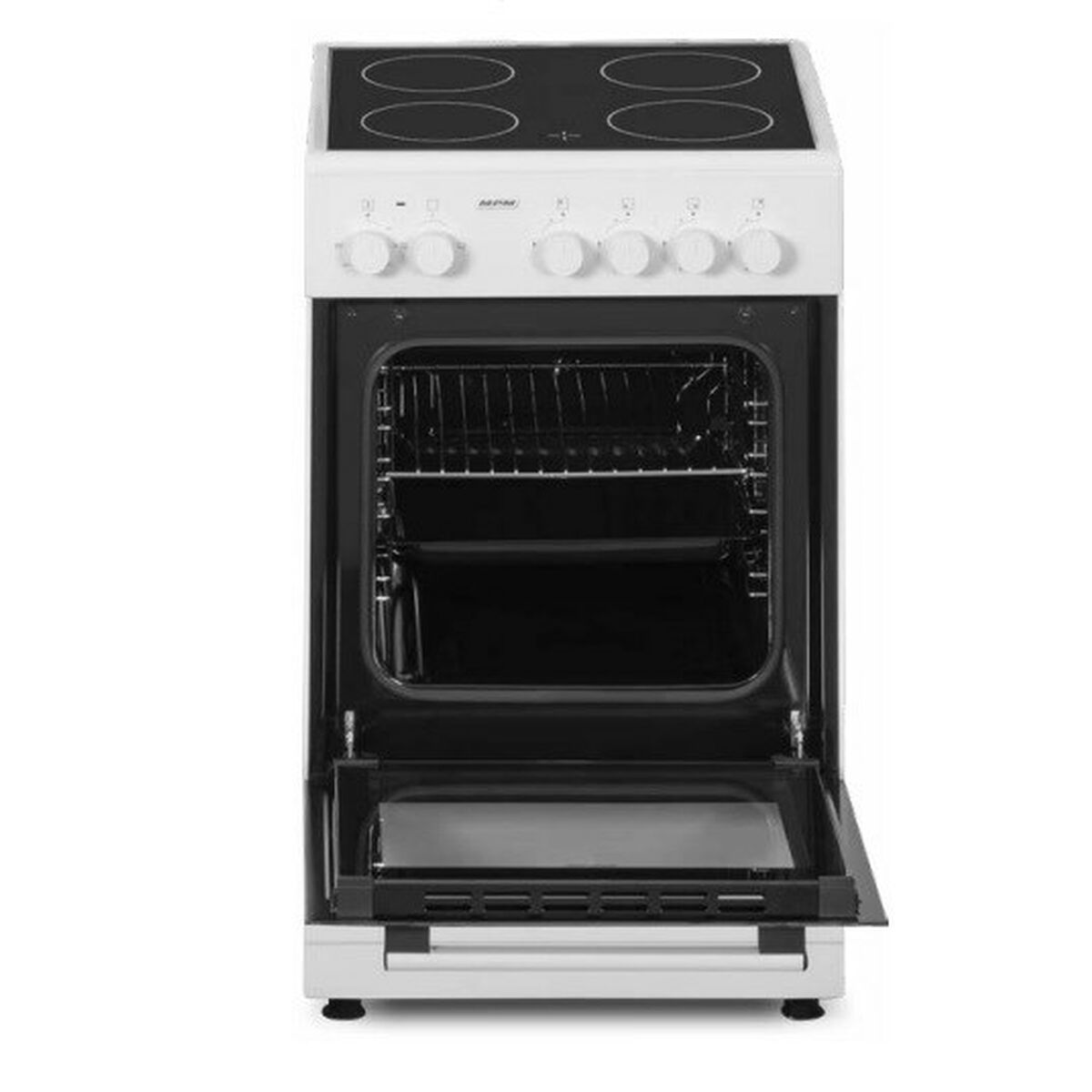 Set di Forno e Piano cottura in Vetroceramica Mpm MPM-53-KEC-37 Bianco Nero 6600 W