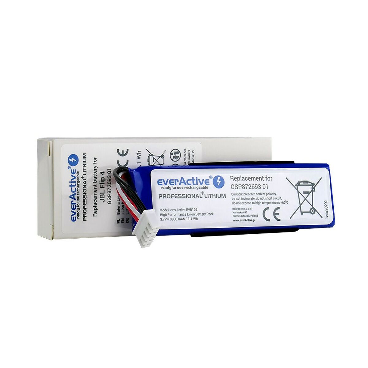 Batterie au lithium rechargeable EverActive EVB102 Bleu