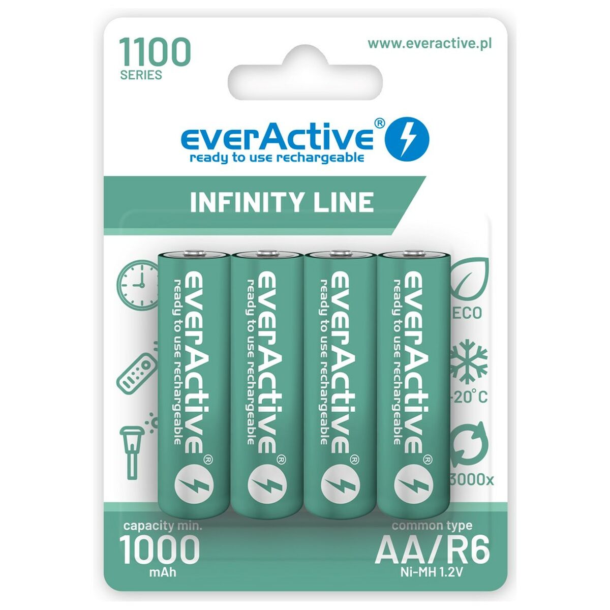 Piles Rechargeables EverActive EVHRL6-1100 1,2 V