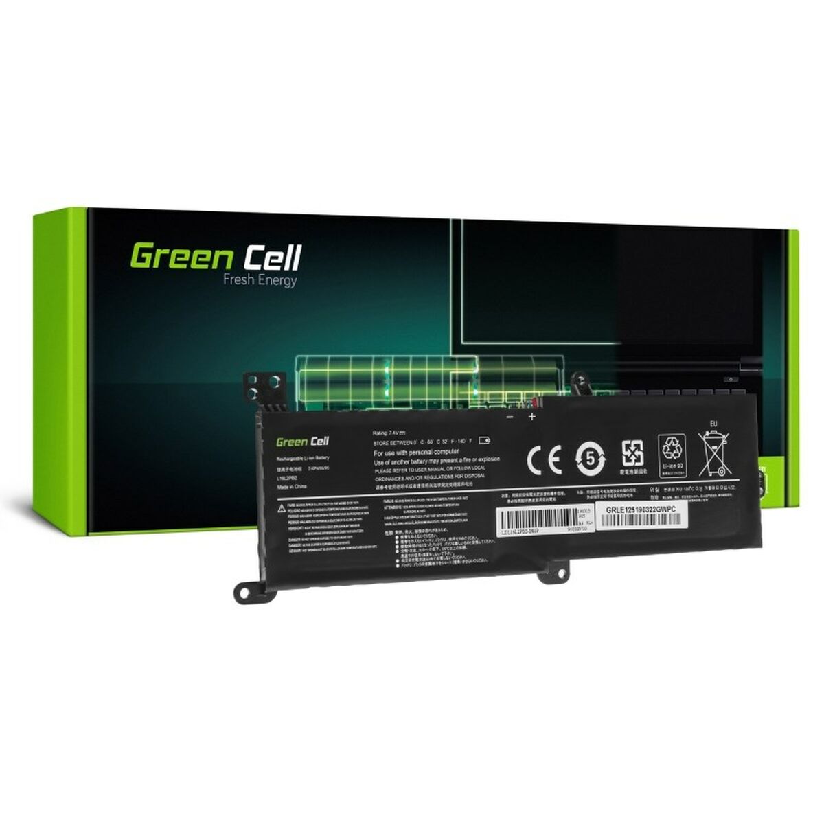 Batterie pour Ordinateur Portable Green Cell LE125 Noir 3500 mAh