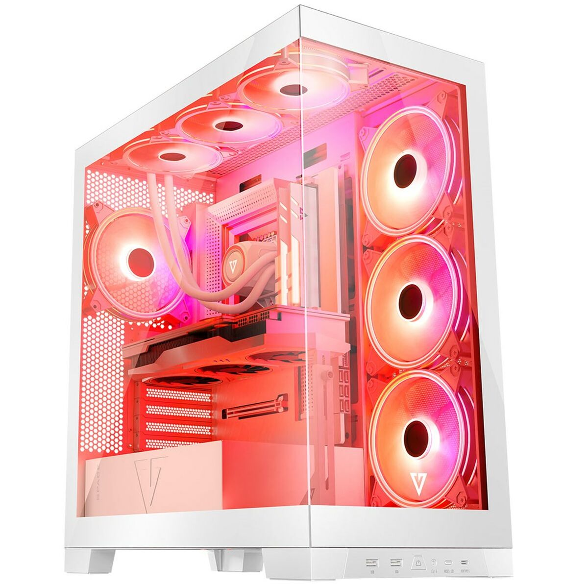 Afbeeldingen van ATX Semi-tower Box Modecom Volcano SPACE APEX ARGB White