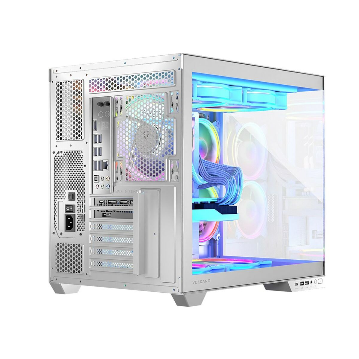 Afbeeldingen van ATX Semi-tower Box Modecom Volcano Panorama APEX ARGB White