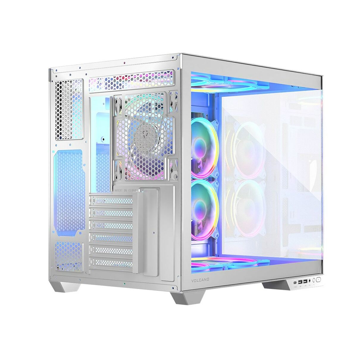 Afbeeldingen van ATX Semi-tower Box Modecom Volcano Panorama APEX ARGB White