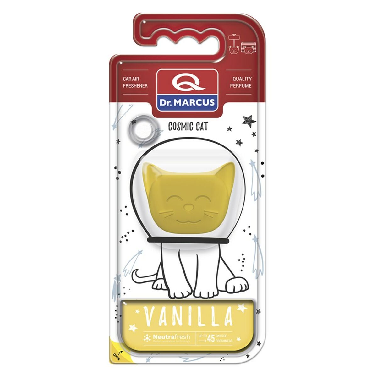 Car Air Freshener Dr Marcus COSMIC CAT VANILLA Vanilla Plastic