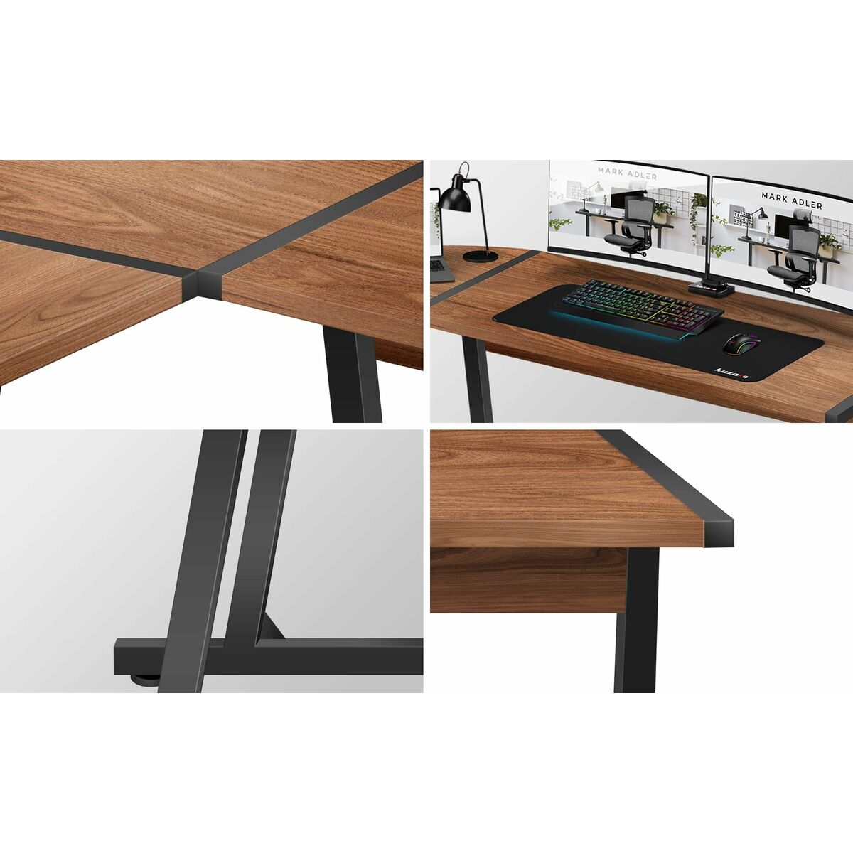 Afbeeldingen van Desk Mark Adler MA-LEADER 5.5 WN Black Bronze 147 x 74 x 112 cm