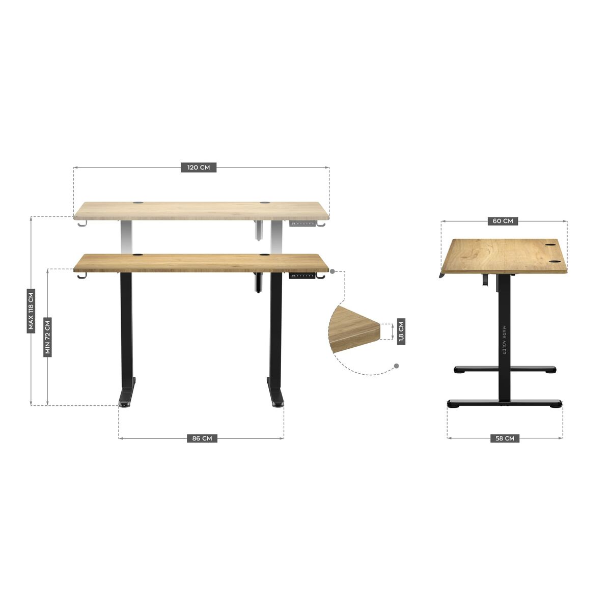Afbeeldingen van Desk Mark Adler MA-LEADER 7.0 Black Bronze