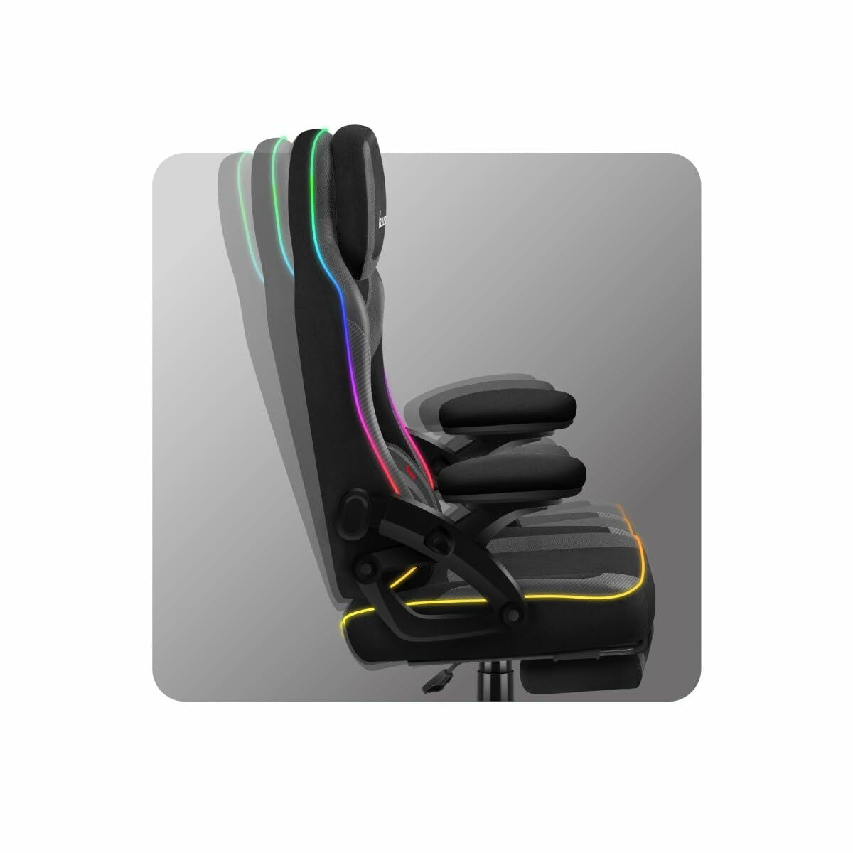 Afbeeldingen van Gaming Chair Huzaro HZ-FORCE 4.6 RGB BLACK MESH