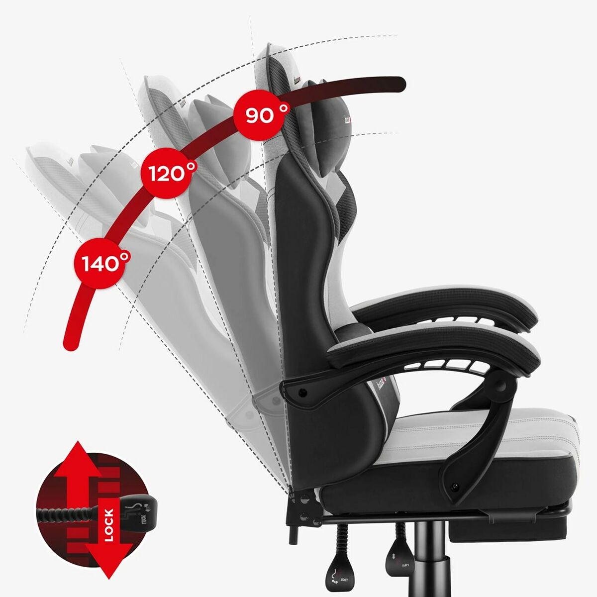 Afbeeldingen van Gaming Chair Huzaro HZ-FORCE 3.7 GREY