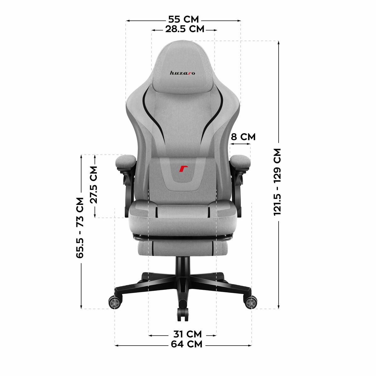 Afbeeldingen van Gaming Chair Huzaro HZ-FORCE 4.6 GREY