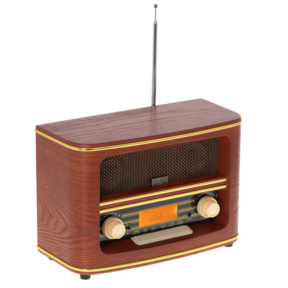 Afbeeldingen van Radio Adler AD 1187 Brown Wood