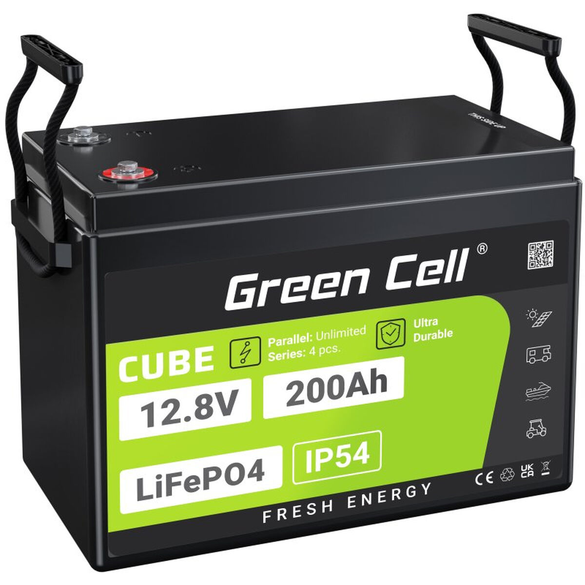 Afbeeldingen van Battery for Uninterruptible Power Supply System UPS Green Cell LFPGC12V200AH 200 Ah