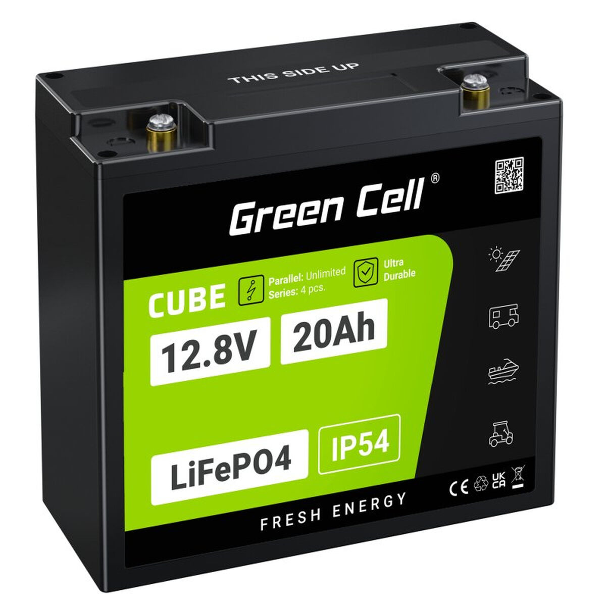 Afbeeldingen van Battery for Uninterruptible Power Supply System UPS Green Cell LFPGC12V20AH 256 Wh 20 Ah