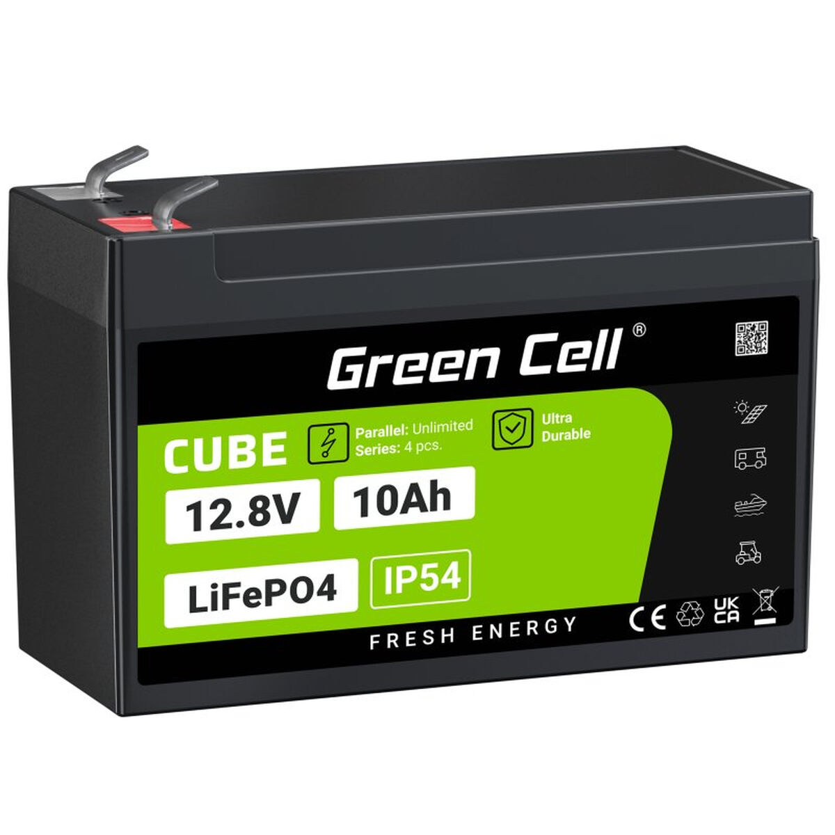 Afbeeldingen van Battery for Uninterruptible Power Supply System UPS Green Cell LFPGC12V10AH 10 Ah