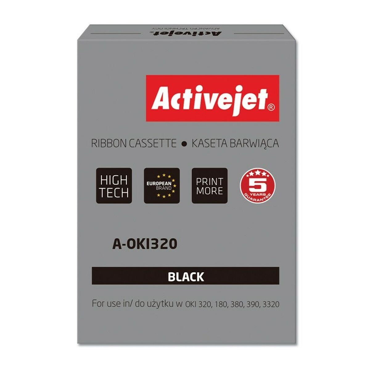 Ruban Matriciel Original Activejet A-OKI320 Noir