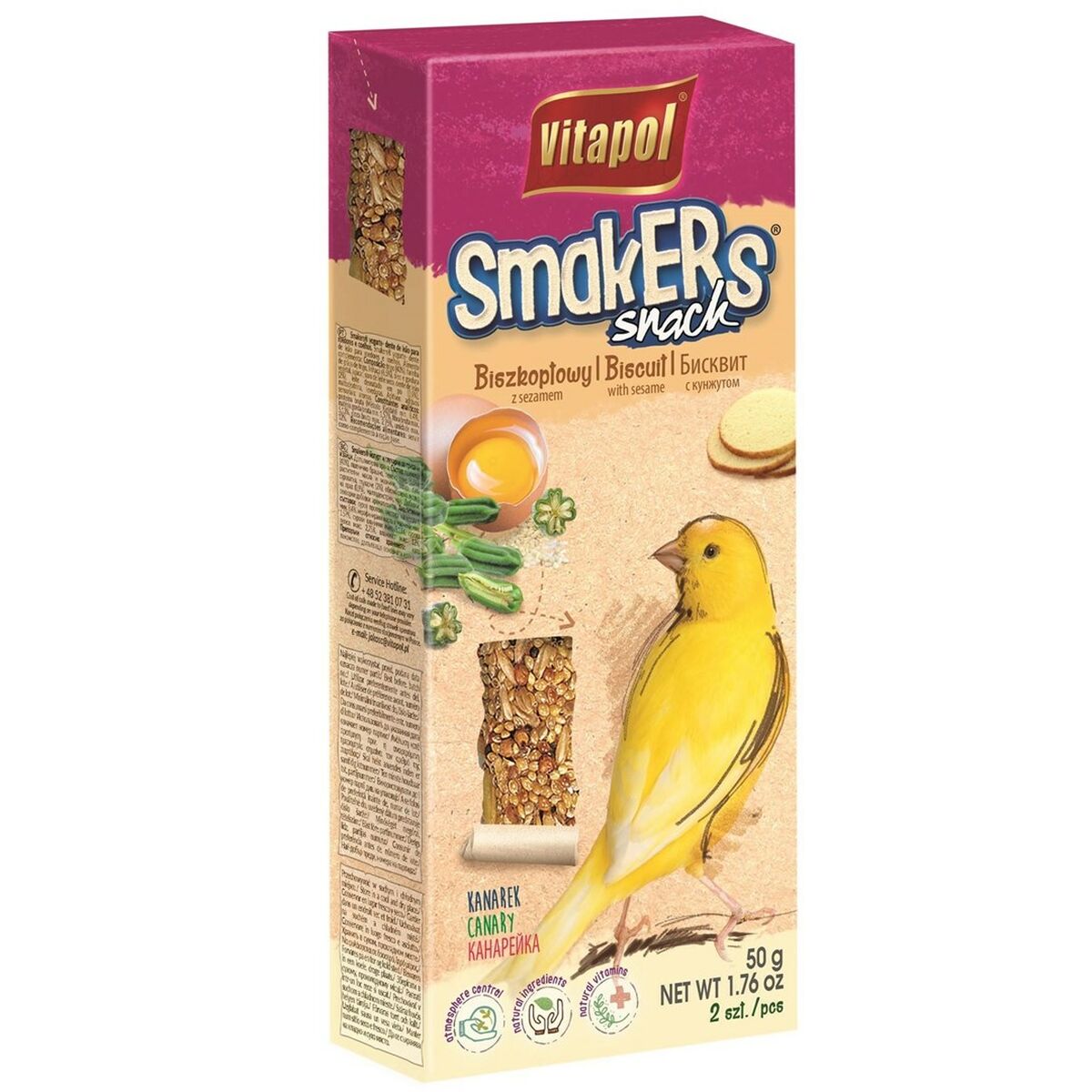 Nourriture pour oiseaux Vitapol Smakers 50 ml 50 g