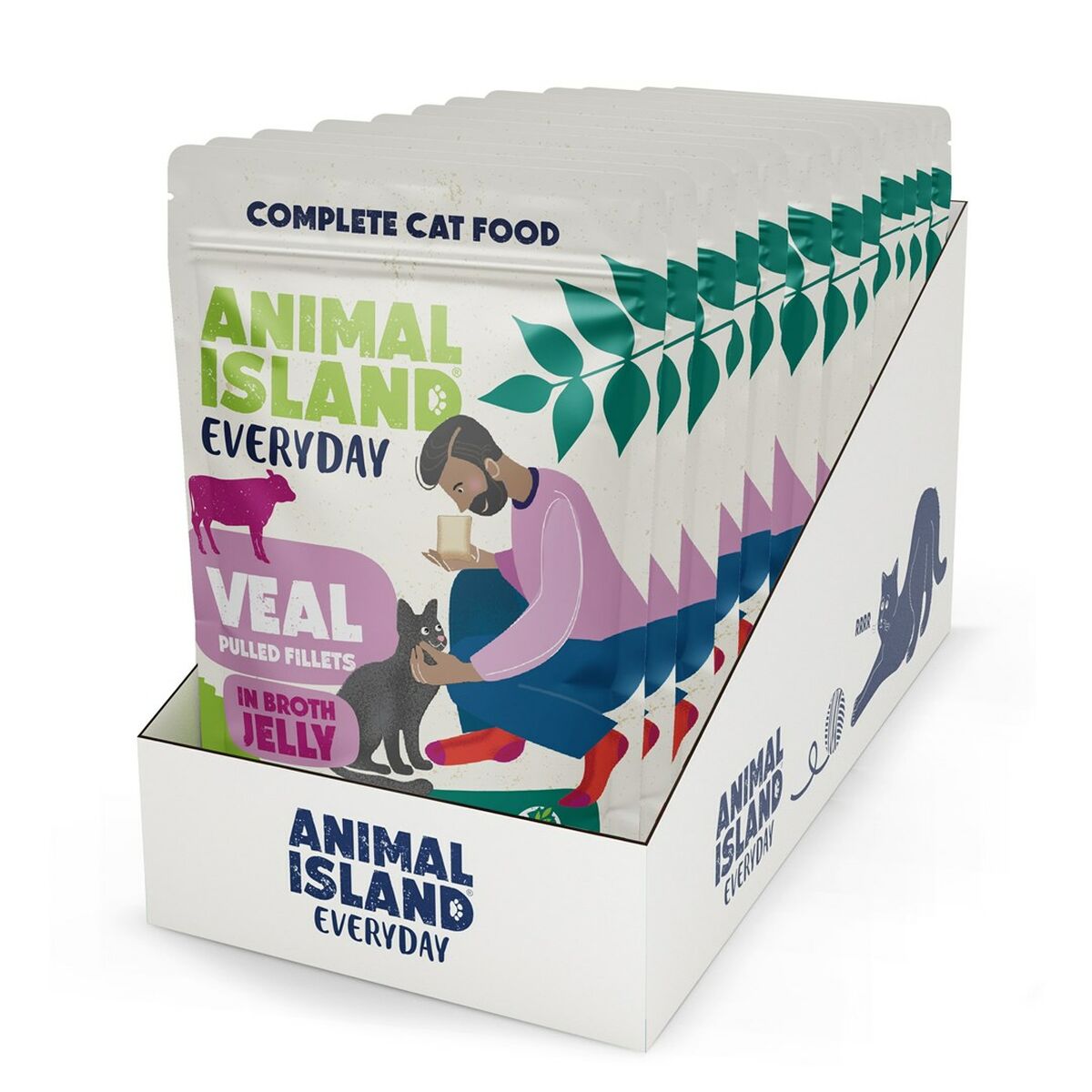 Γατοτροφή ANIMAL ISLAND Everyday Jelly Veal 12 x 85 g