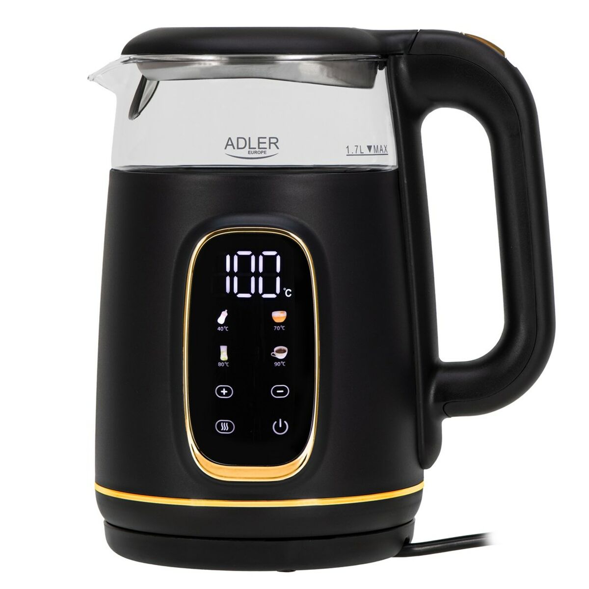 Βραστήρας Adler AD 1305bg Μαύρο Χρυσό 2200 W 1,7 L
