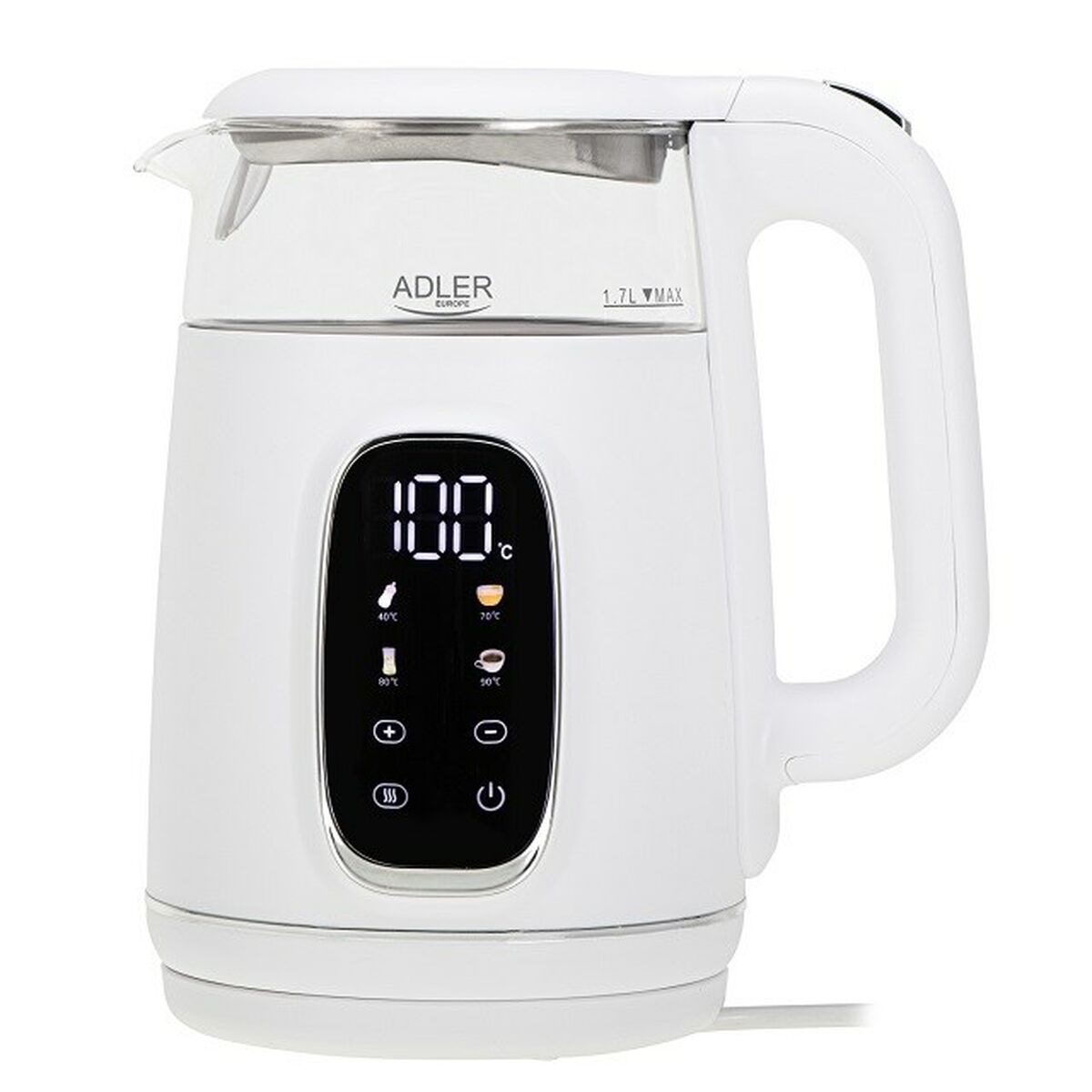 Βραστήρας Adler AD 1305ws Λευκό Ασημί 2200 W 1,7 L