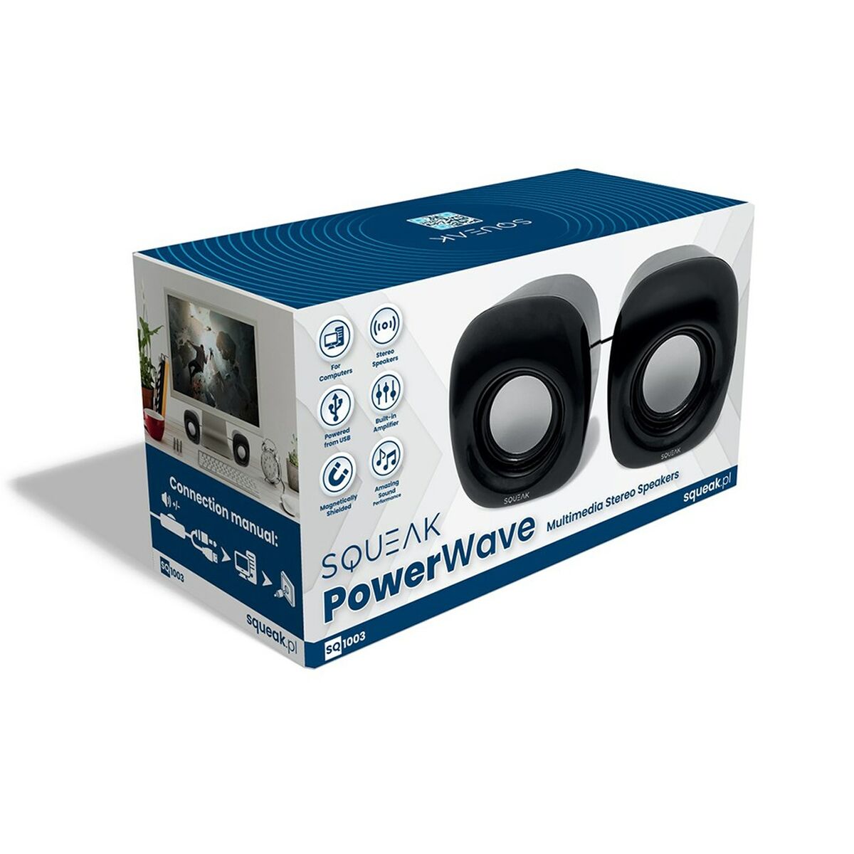 Afbeeldingen van PC Speakers SQUEAK SQ1003 Black 8 W