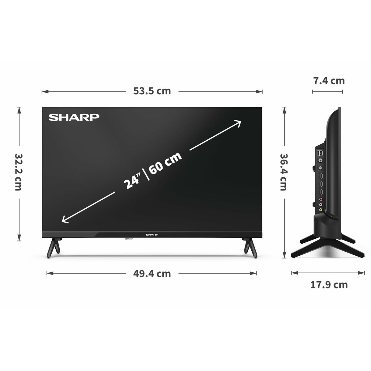 Smart TV Sharp 1T-C24HA1205EB 24" LED